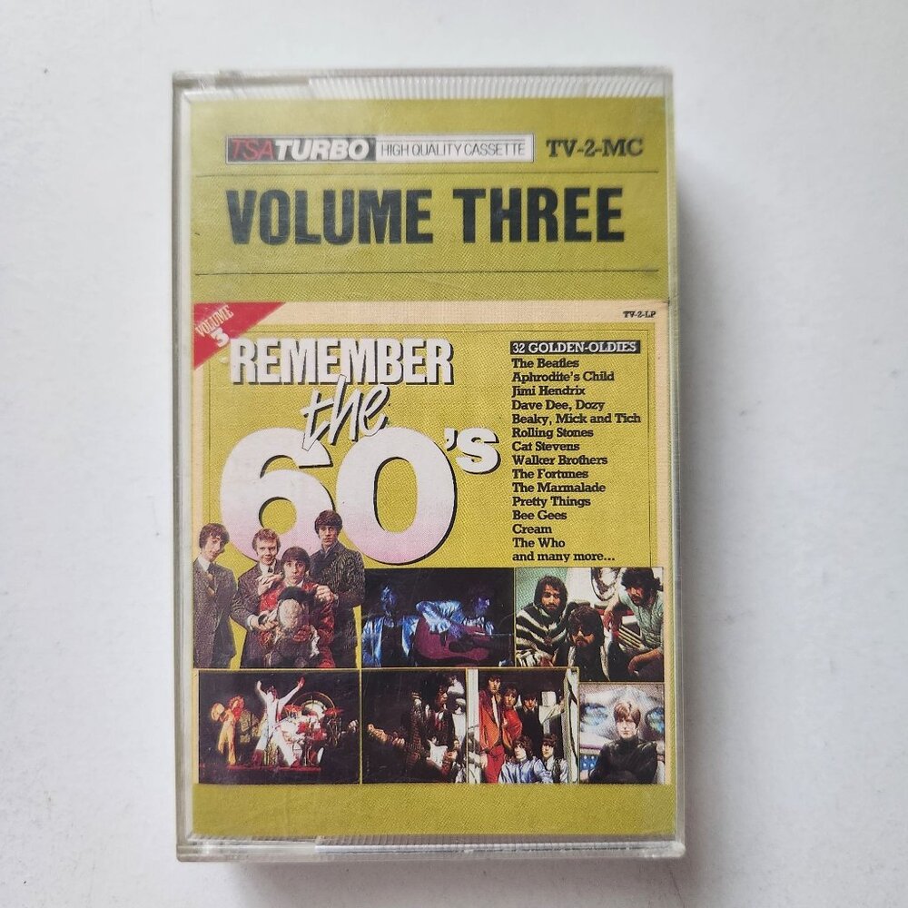 Remember The 60s Volume Three Cassette Tape 32 Golden Oldies Stereo Arcade Compi